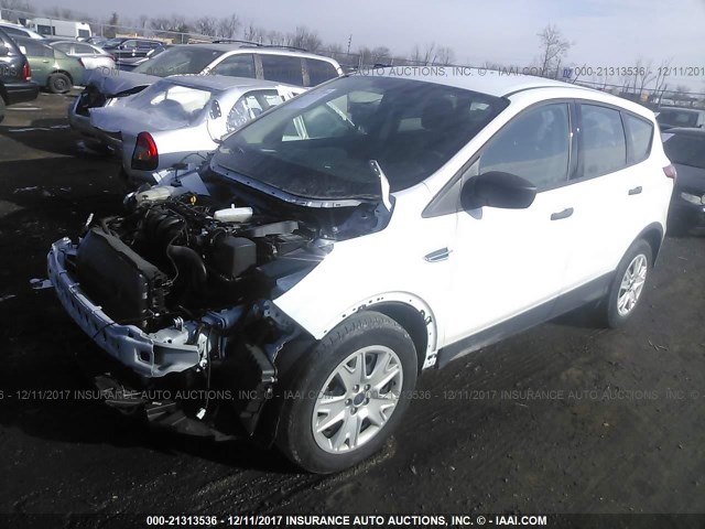 1FMCU0F71FUB48080 - 2015 FORD ESCAPE S WHITE photo 2