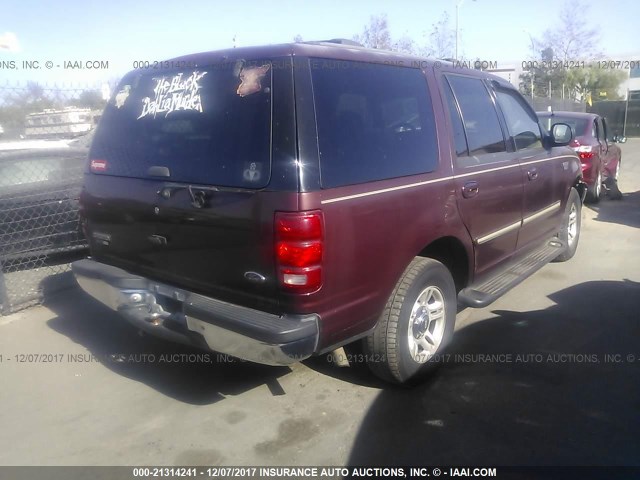 1FMRU1568YLB89629 - 2000 FORD EXPEDITION XLT RED photo 4