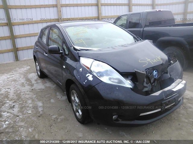 JN1AZ0CP5CT023606 - 2012 NISSAN LEAF SV/SL BLACK photo 1