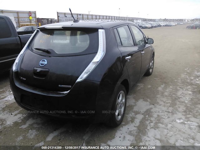 JN1AZ0CP5CT023606 - 2012 NISSAN LEAF SV/SL BLACK photo 4