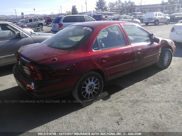 1FAFP6636WK214018 - 1998 FORD CONTOUR LX/SPORT/SE MAROON photo 4