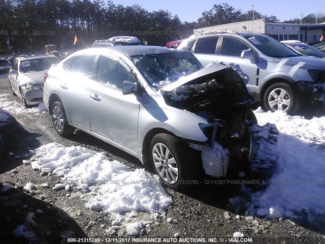 3N1AB7AP5GY306746 - 2016 NISSAN SENTRA S/SV/SR/SL SILVER photo 1