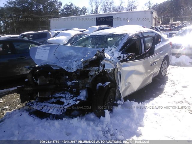 3N1AB7AP5GY306746 - 2016 NISSAN SENTRA S/SV/SR/SL SILVER photo 2