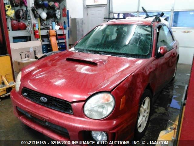 JF1GG29613G801051 - 2003 SUBARU IMPREZA WRX RED photo 2