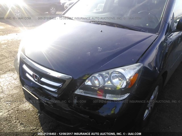 5FNRL38717B081264 - 2007 HONDA ODYSSEY EXL ნაცრისფერი ფოტო 6