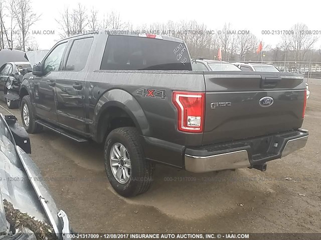 1FTEW1EF6HFB20286 - 2017 FORD F150 SUPERCREW GRAY photo 3