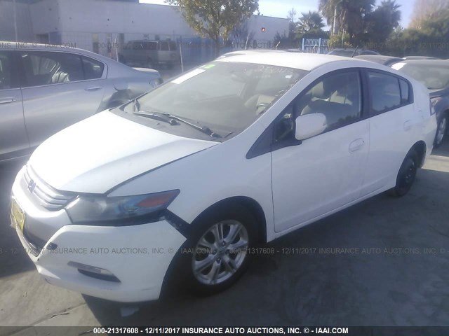 JHMZE2H78BS002431 - 2011 HONDA INSIGHT EX WHITE photo 2