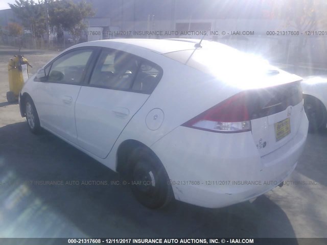 JHMZE2H78BS002431 - 2011 HONDA INSIGHT EX WHITE photo 3