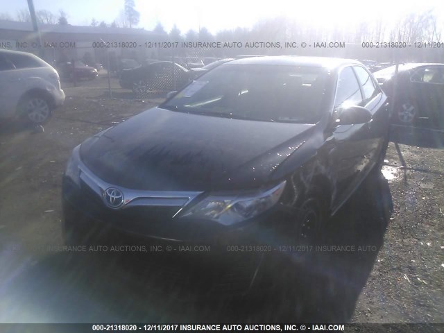 4T1BD1FK2EU099122 - 2014 TOYOTA CAMRY HYBRID/LE/XLE BLACK photo 2