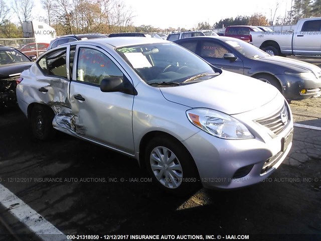 3N1CN7AP3EL845702 - 2014 NISSAN VERSA S/S PLUS/SV/SL SILVER photo 1