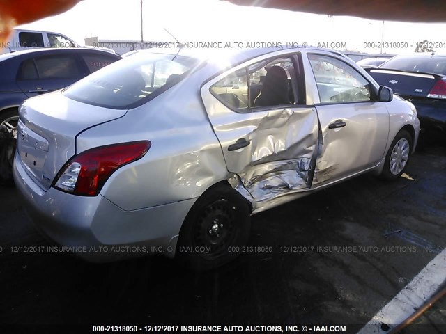 3N1CN7AP3EL845702 - 2014 NISSAN VERSA S/S PLUS/SV/SL SILVER photo 4