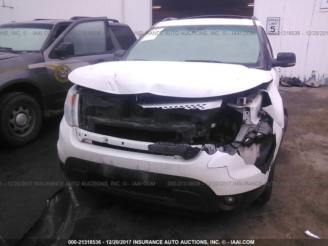 1FMHK8D87CGA56908 - 2012 FORD EXPLORER XLT WHITE photo 6