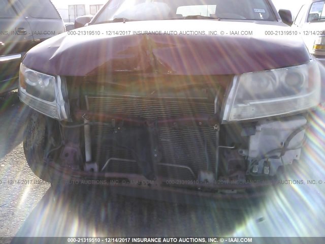 JS3TE944664100767 - 2006 SUZUKI GRAND VITARA XSPORT MAROON photo 6