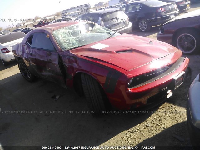 2C3CDZAG6HH611275 - 2017 DODGE CHALLENGER SXT RED photo 1