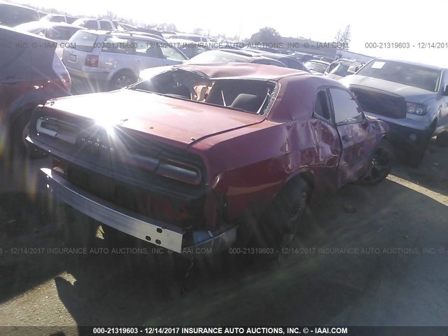 2C3CDZAG6HH611275 - 2017 DODGE CHALLENGER SXT RED photo 4