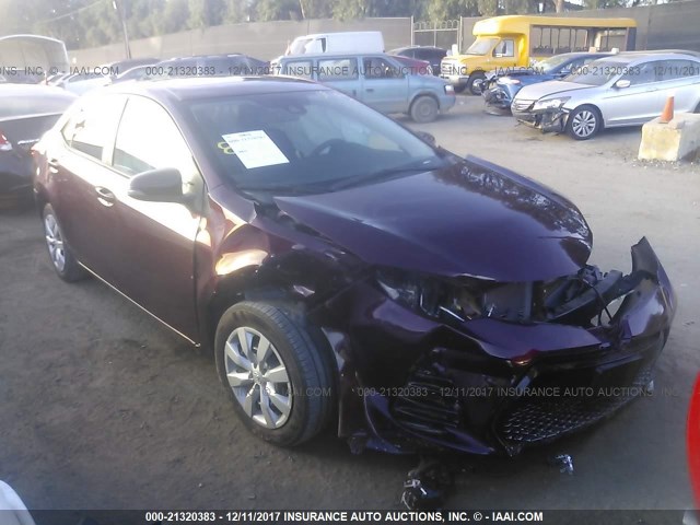 5YFBURHE6HP647490 - 2017 TOYOTA COROLLA L/LE/XLE/SE/XSE BURGUNDY photo 1