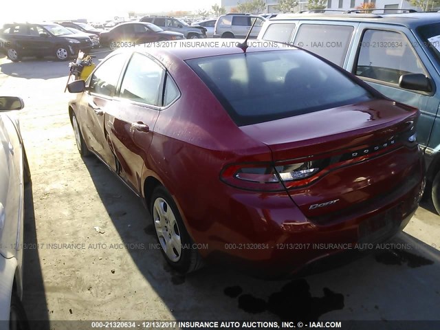 1C3CDFAA0ED833586 - 2014 DODGE DART SE RED photo 3