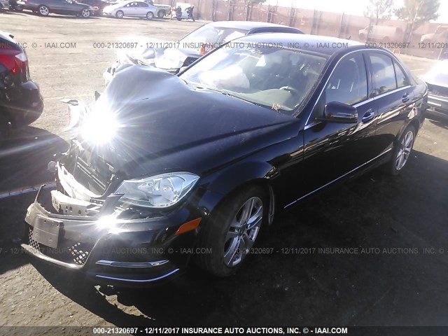 WDDGF4HBXEA958421 - 2014 MERCEDES-BENZ C 250 BLACK photo 2