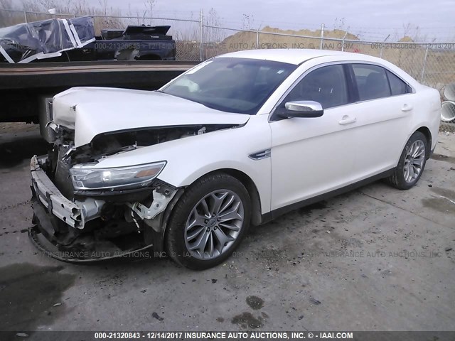 1FAHP2F82EG132026 - 2014 FORD TAURUS LIMITED WHITE photo 2