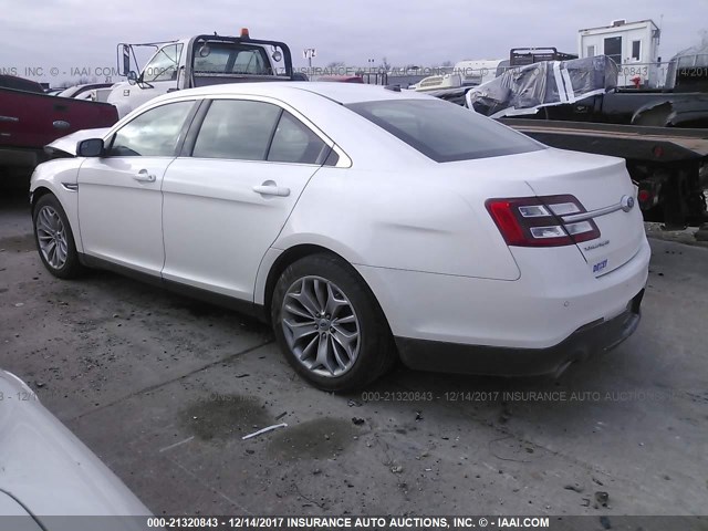 1FAHP2F82EG132026 - 2014 FORD TAURUS LIMITED WHITE photo 3