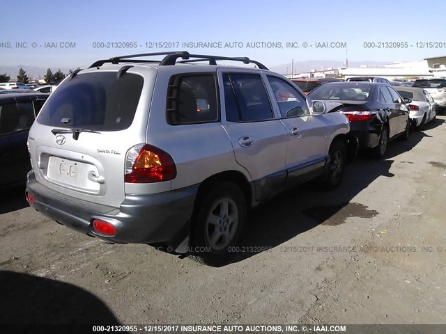 KM8SB12B83U413624 - 2003 HYUNDAI SANTA FE GL SILVER photo 4