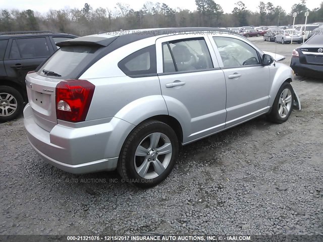 1B3CB3HA3AD566302 - 2010 DODGE CALIBER MAINSTREET SILVER photo 4