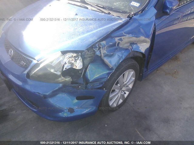 SHHEP33544U504633 - 2004 HONDA CIVIC SI BLUE photo 6