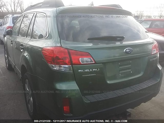 4S4BRCJC2C3264439 - 2012 SUBARU OUTBACK 2.5I LIMITED GREEN photo 3