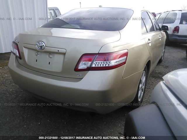 4T1BF3EK9BU124651 - 2011 TOYOTA CAMRY SE/LE/XLE GOLD photo 4