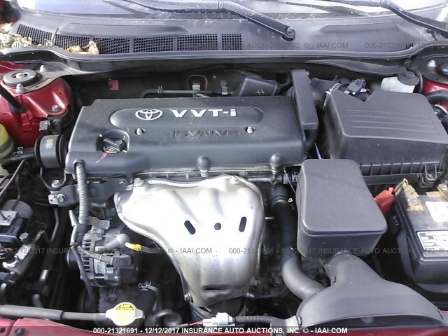 4T1BE46K28U222887 - 2008 TOYOTA CAMRY CE/LE/XLE/SE RED photo 10