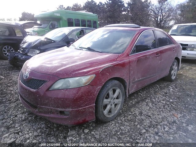 4T1BE46K28U222887 - 2008 TOYOTA CAMRY CE/LE/XLE/SE RED photo 2