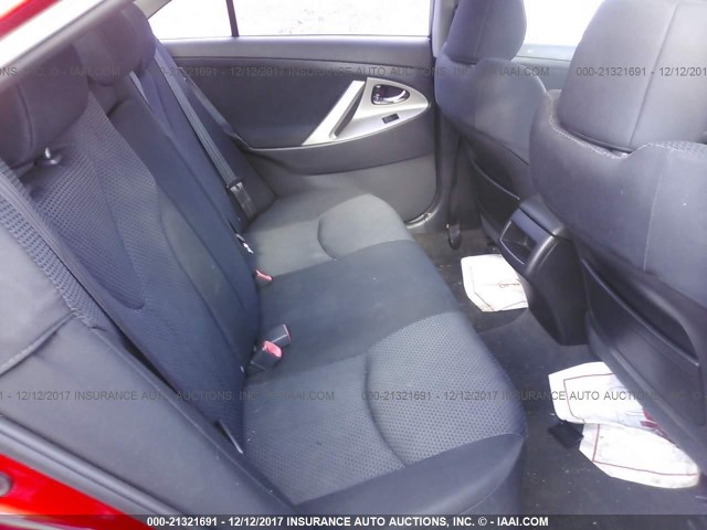 4T1BE46K28U222887 - 2008 TOYOTA CAMRY CE/LE/XLE/SE RED photo 8