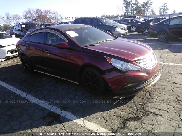 5NPEC4AC0DH795573 - 2013 HYUNDAI SONATA SE/LIMITED BURGUNDY photo 1