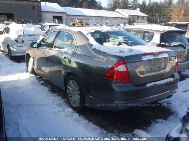 3FADP0L35AR277804 - 2010 FORD FUSION HYBRID GRAY photo 3