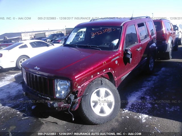 1J4PN2GK8BW538233 - 2011 JEEP LIBERTY SPORT MAROON photo 2