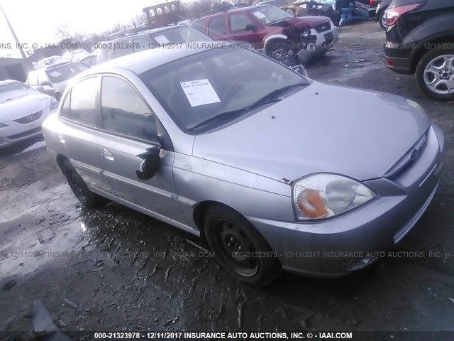 KNADC125256368527 - 2005 KIA RIO SILVER photo 1