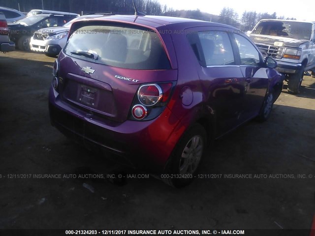 1G1JC6SH7E4119822 - 2014 CHEVROLET SONIC LT PURPLE photo 4