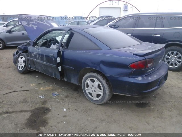 1G1JS124927141205 - 2002 CHEVROLET CAVALIER LS Dark Blue photo 3