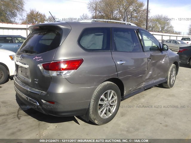 5N1AR2MM1EC723344 - 2014 NISSAN PATHFINDER S/SV/SL/PLATINUM 棕色 照片 4