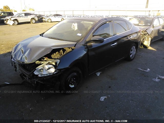 3N1AB7AP4EY256886 - 2014 NISSAN SENTRA S/SV/SR/SL Dark Blue photo 2