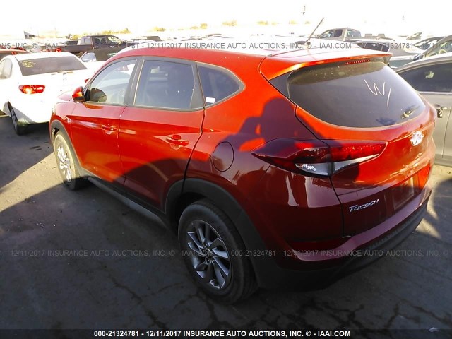 KM8J33A4XHU264910 - 2017 HYUNDAI TUCSON LIMITED/SPORT AND ECO/SE ORANGE photo 3