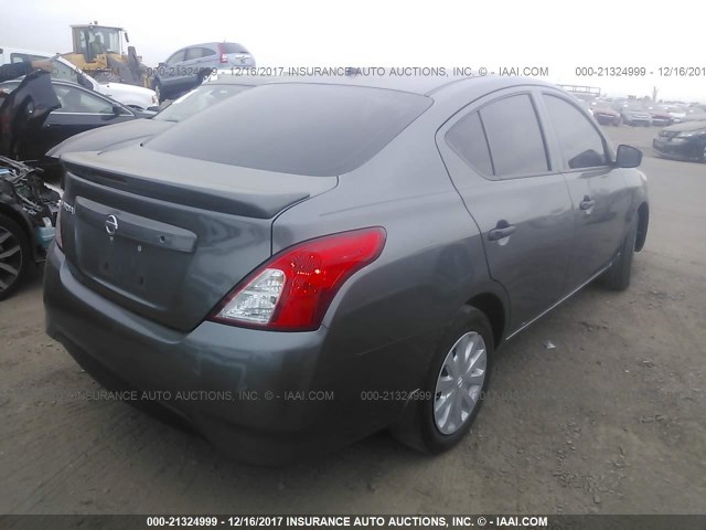 3N1CN7AP4HL818478 - 2017 NISSAN VERSA S/S PLUS/SV/SL GRAY photo 4