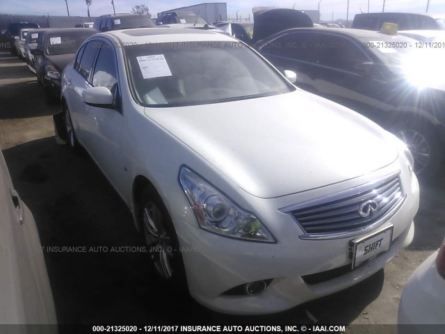 JN1CV6AR1FM650636 - 2015 INFINITI Q40 WHITE photo 1