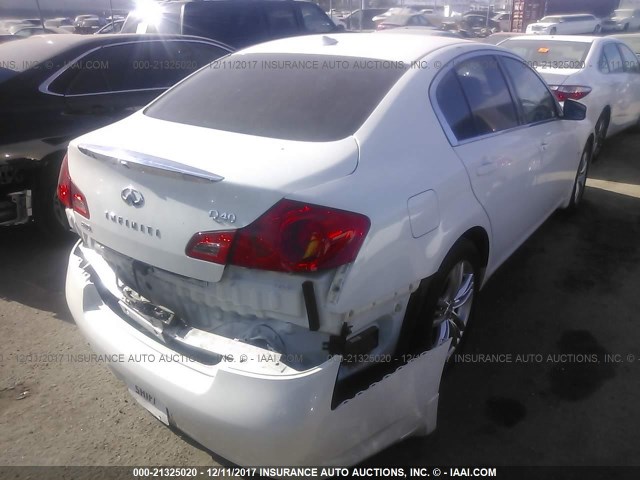 JN1CV6AR1FM650636 - 2015 INFINITI Q40 WHITE photo 4