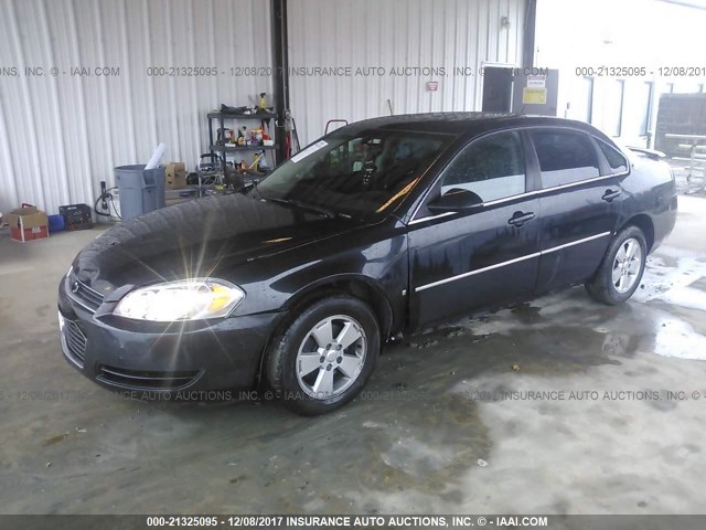 2G1WV58K881372502 - 2008 CHEVROLET IMPALA 50TH ANNIVERSARY BLACK photo 2