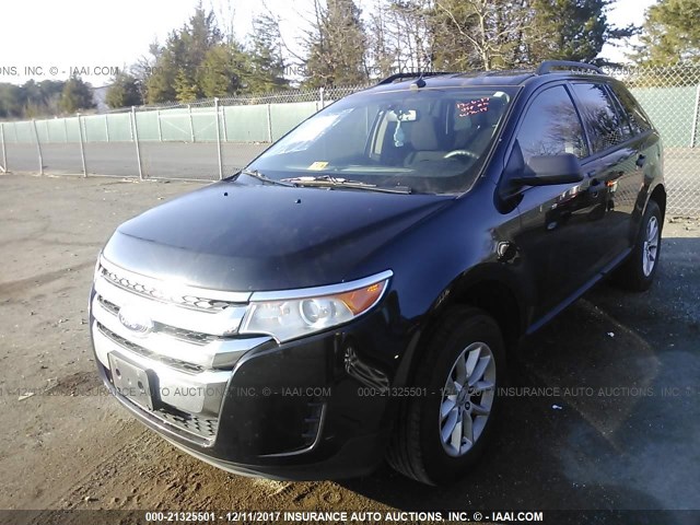 2FMDK3GCXDBC95475 - 2013 FORD EDGE SE BLACK photo 2