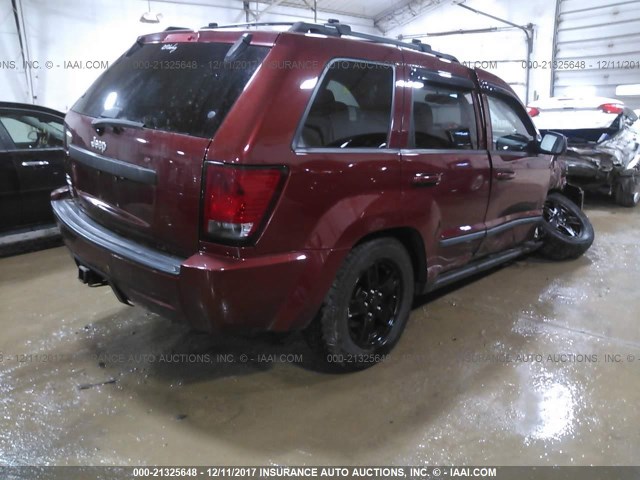 1J8GR48K98C142139 - 2008 JEEP GRAND CHEROKEE LAREDO MAROON photo 4