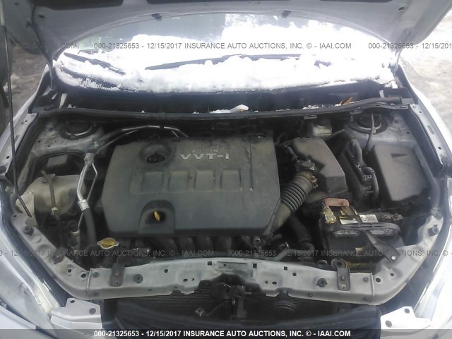 2T1KU40E39C054105 - 2009 TOYOTA COROLLA MATRIX  SILVER photo 10