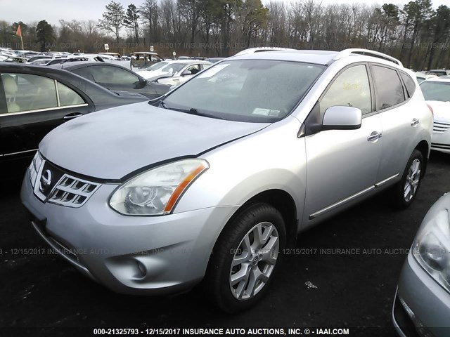 JN8AS5MVXBW662559 - 2011 NISSAN ROGUE S/SV/KROM SILVER photo 2