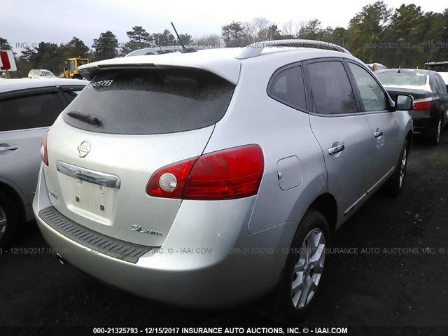 JN8AS5MVXBW662559 - 2011 NISSAN ROGUE S/SV/KROM SILVER photo 4